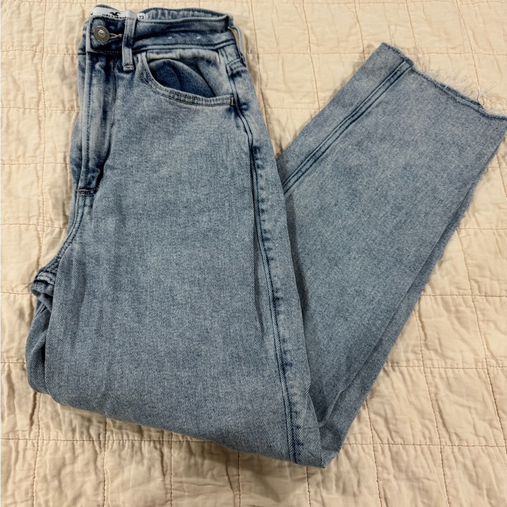 Hollister high rise vintage straight Women's Light Blue Jeans